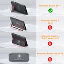 FINTIE Silicone Case Compatible with Nintendo Switch - Soft [Anti-Slip] [Shock Proof] Protective Cover with Ergonomic Grip Design, Drop Protection Grip Case (Black)