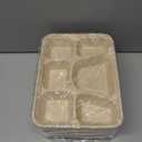 50 Pack 6 Compartment Disposable Plate, Heavy Duty Divided Paper Plates for Dinner, Microwavable Freezer Safe School Food Lunch Platter Tray for Party Dinner Buffet