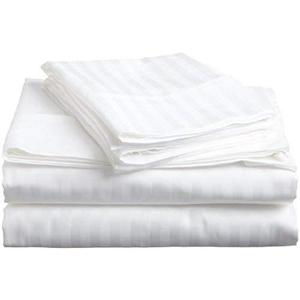 Rajlinen Boating Sheet Set-Specially Designed for Universal -AFT-Berth – Head 90”, Length 60”, Foot 75” (White Stripe)