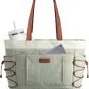LOVEVOOK Tote Bag for Women, Puffer Tote Bag with Large Cup Holder, Lightweight Shoulder Bag Handbag for Travel, Work, Gym