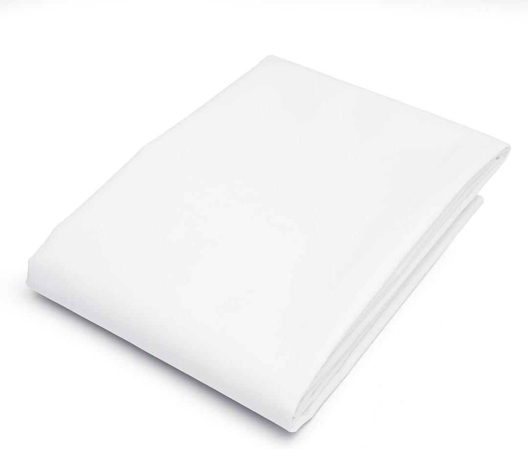Pico Textiles 1 Yard White Poly Cotton Twill Fabric - 65% Polyester 35% Cotton - 60" Wide - Sold by The Yard - for Pants, Jackets, Skirts, Upholstery, and Work Uniforms