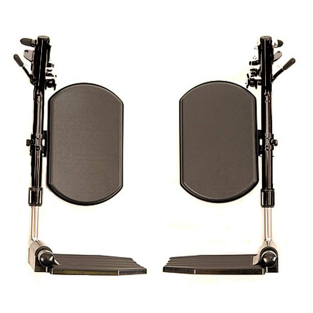 Invacare Wheelchair Elevating Legrests, Composite Footplates, Non-Padded Calf Supports, 1 pair, T94HEP, Black