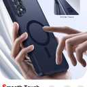 LeYi Compatible for Samsung Galaxy A32-5G Phone Case: Samsung A32 5G Case [Magnet Fit] with Screen Protector, Sleek Minimalist Matte Translucent Cell Phone A 32 Cover for Girl and Boy, Blue