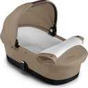 Cybex Gazelle S Cot Baby & Newborn Carrycot - Lightweight - Almond Beige | Baby Carrycot Attachment for Gazelle S & eGazelle Strollers, Newborn Cot with Travel Canopy & Carry Handle, Cozy & Spacious