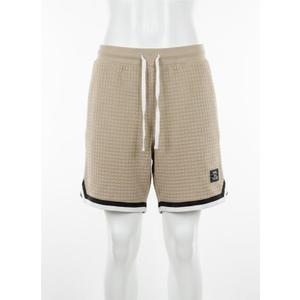 VOGSTART Men’s Waffle Sweat Shorts Basketball Athletic Casual Midweight 8'' Inseam Shorts with Pockets (Size M)