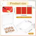 SHENLIU 50 Pack Press on Nails Packaging Box, Clear Acrylic Press on Nail Storage Box with 120 Adhesive Double Sided Tape, Fake Nails Storage Case Nail Display for NailArt Salon Business Supplies