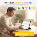 10.1 Inch Smart Family Digital Calendar with Touchscreen All-in-One Planner, Chore & Meal Chart, Syncs with Google/Outlook/iOS, WiFi Desk Organizer & Digital Photo Frame (Black)