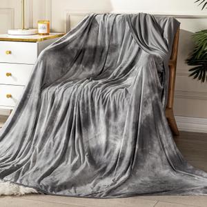 Topcee Cooling Throw Blanket for Night Sweats Decorative Tie Dye, Absorbs Heat to Keep Cool on Warm Nights, Q-Max 0.5 Cooling Blankets for Hot Sleepers, Cool Lightweight Sofa Throw Blanket (50"x70") (Grey Watercolor)