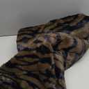 DREAMNINE Luxury Soft Fuzzy Tiger Print Faux Rabbit Fur Throw Blanket 50" x 60", Double Sided Thick Cozy Plush Shaggy Fluffy Lap Blanket,Cute Warm Animal Printed Furry Blankets for Winter,Brown Coffee