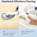 Casabella Handheld Spin Detail Scrubber, AA Battery Powered, 3 Brush Heads, White