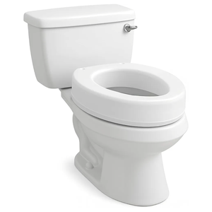 Carex Toilet Seat Riser, Elongated Raised Toilet Seat Adds 3.5 inches to Toilet Height, for Assistance Bending or Sitting, 300 Pound Weight Capacity Toilet Riser