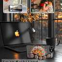 Compatible for iPhone 16e Case Cute with Strap Stand Finger Kickstand, Designer Cool Silicone Cases Funda Cover - Orange Flower Mandala