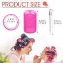 Hair Curlers Rollers, 12Pcs Hair Rollers Hair Curlers Self Grip Holding Rollers with 12 Pcs Hair Clips for Long Medium Short Thick Fine Thin Hair Bangs Volume