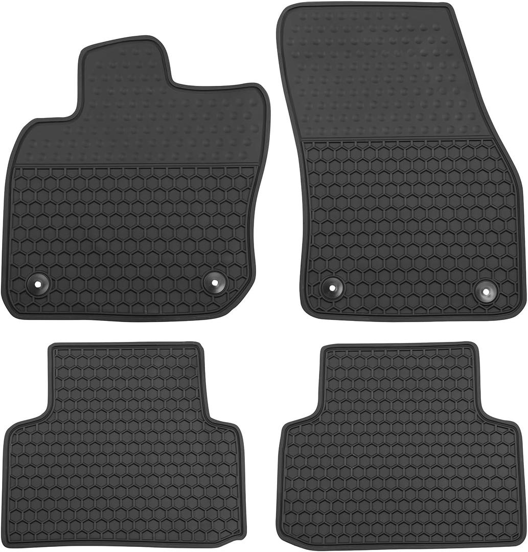 Car Floor Mats Custom Fit for Volkswagen Tiguan 2026 2025 Odorless Washable Heavy Duty Rubber (All Weather) Floor Liners