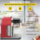 VEVOR Commercial Meat Cutting Machine, 551 Lbs/H 850W Meat Shredding Machine, 3.5mm Blade Electric Meat Cutter, Stainless Steel Restaurant Food Cutter, for Kitchen Supermarket Lamb Beef Chicken, Red
