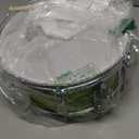 12 Inch Snare Drum Head with Drumsticks Shoulder Strap Drum Key for Student Band (Green)