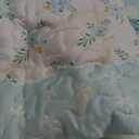 Joyreap 3 Pieces Floral Patchwork Quilt Set Queen, Blue n White Flowers Design, Soft n Cozy Microfiber Quilt, Bedspread Bed Cover for All Season, 1 Quilt and 2 Pillow Shams- 90x90 inches