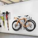 WALMANN Wall Mounted Horizontal Bike Rack, Foldable Space Saving Bicycle Storage Solution for 2 Bikes, Indoor Bike Storage for Garage
