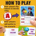 QUOKKA Charades & Guessing Game for Family - 120 Hilarious Scenarios & Quirk Cards | Perfect for Family Game Night, Parties, Gifts & Reunions | Extended Pack