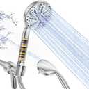 Handheld Shower Head with Filter, 10 Spray Modes High Pressure Filtered Shower Head,Soft Water Filter Remove Chlorine and Filter Hard Water,Chrome