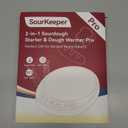 SourKeeper, Larger 2-in-1 Sourdough Starter Warmer Pro - 2026 Upgrade Larger Heating Plate, Dough Temp Probe, 1F Control (70110F), 24H Timer, Real-Time Monitoring Walnut, 6.5inch