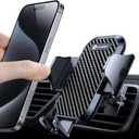 andobil Phone Holders for Your Car - Air Vent Phone Mount, Ultra-Stable Metal Clip with Anti-Shake & 360° Rotation, Universal Car Mount Fit iPhone 16/15/14/13/12 Pro Max/Android/Samsung Galaxy