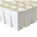 BLUE PANDA 100 Pack White Popcorn Boxes Bulk for Party - White Popcorn Containers for Movie Night & Carnival Decorations - 46 oz Paper Box (7.8 x 4.25 x 4.25)