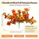 AITISOR Artificial Fall Flowers, Fake Petunias Plants for Outdoor Planters UV Resistant Faux Fall Flowers for Front Door Porch Patio Yard (Orange Yellow), 
Product Dimensions	15"D x 3.8"W x 3.8"H