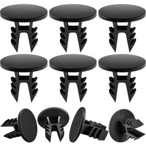 10 Pieces Plastic Closet Rod End Caps Closet Rod Hang Bar Sealing Plug Brackets Endcaps Accessories (Black)