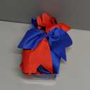 16PCS 8" Large Cheer Hair Bows Ponytail Holder Elastic Band Handmade for Cheerleading Teen Girls College Sports (Royal blue/Red, 1 Count (Pack of 16))