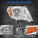 Headlight Compatible with Nissan Frontier 2009-2021 Headlamp Replace 26060-ZL40B 26010-ZL40B NI2502188 NI2503188 Driver and Passenger Side (Chrome)