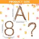 Geyoga 200 Pcs Large 6'' Bulletin Board Letters Font Letter and Punctuation Cutout Combo Set Big Classroom Alphabet Cutout for Bulletin Board Display School Chalkboard Wall Decor (Twigs,Brown)