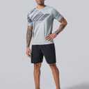 5 Pack Men’s Active Quick Dry Crew Neck T Shirts | Athletic Running Gym Workout Short Sleeve Tee Tops Bulk (Set 3, Large)