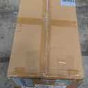 Arched Storage Cabinet with Glass Doors & Shelves, 5-Tier Farmhouse Bookcase Bookshelf Tall Floor Curved Hutch Storage Cabinet for Living/Dining/Office - White