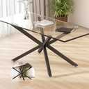 KaKaBB Dining Table Legs 30 Inch - Heavy Duty Metal Table Base for Wood/Glass/Marble Tops, Kitchen Table Legs & Desk Legs, DIY Furniture Legs with Reinforced Thick-Walled Design (Black, 30")