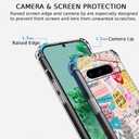 Indie Positive Quotes Popular Words Collage,Trendy Soft TPU Full Cover Case for Google Pixel 8 Pro Clear