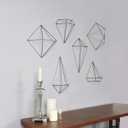 Umbra Prisma Wall Decor (Set of 6) Metal Wall Art/Modern Wall Decor - Converts from Table Top to Hanging Décor, Titanium