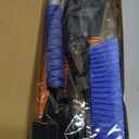 EcoNour 27" Car Snow Brush and Ice Scrapers for Car Windshield (2 Pack) | Scratch Free Bristle Head Snow Brush & Tough Window Snow Scraper with Aluminium Body | Snow Removal Winter Car Accessories (Blue & Orange)