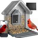 Smart Bird Feeder with Camera Solar Powered,2K UHD Video Live Stream,Easy Set Up,AI Bird Species Identification, Auto Capture Videos&5MP Photos,Instant Alerts,Gifts for Bird Lovers