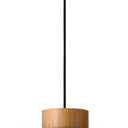 Modern Farmhouse Pendant Lights, 12.6 inch,Natural Wood Cap, Stylish Simple Ceiling Light Fixture for Dining Room, Kitchen Table, Matte Black