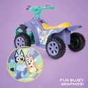 Bluey 6V ATV Quad for Kids - Powerful and Safe Ride-On Toy with Rechargeable Battery - Forward and Reverse Driving - Max Weight Capacity of 55 LBS - Ages 2-3 Years