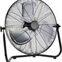 18" High Velocity Industrial Fan, Floor Fan, with 3 Speeds, Tilt Head, ETL-Listed Safety Compliance, Metal Housing/Blades, Ideal for Industrial/Commercial Space/Garage/Gym, 100W, Black