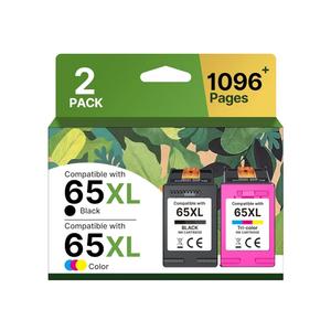 65XL Ink Cartridges Black/Color Combo Pack High-Yield Replacement for HP Ink 65 65XL Ink Cartridges Work for HP DeskJet 3755 3772 3700 3752 3722 2600 2622 Envy 5055 5000 5070 5052 (1 Color)