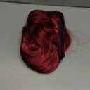 Baruisi Long Curly Wavy Wine Red Wigs for Women Side Part Natural Looking Cosplay Synthetic Fiber Wig Heat Resistant Replacement Wig