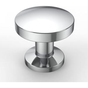 Asidrama 10pcs Polished Chrome Cabinet Knobs, Zinc Material, for Kitchen Cabinets, Drawers, Dressers - 1.2inch Diameter, 28mm Height