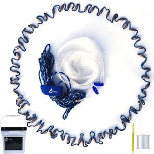 Drasry Saltwater Fishing Cast Net for Bait Trap with Heavy Sinkers Fish Throw Net. Size: 5FT (150cm) Radius Freshwater Nets