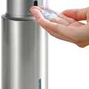 DODO MEKIA Automatic Liquid Soap Dispenser Touchless, 304 Stainless Steel Bottle Body &16.2oz/480ml Rechargeable, 3 Adjustable Liquid Levels, IPX7 Waterproof, for Kitchen Bathroom, Stainless Steel