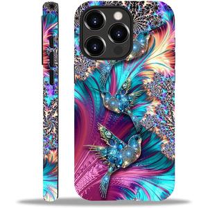for iPhone 15 Pro Case with 2-in-1 Glossy All Inclusive Anti Fall Double layer Protection Soft TPU+PC Back Pattern Case Compatible with iPhone 15 Pro 6.1inch for Women Diamond Bird