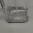 mDesign Glass Refillable Foaming Hand Soap Dispenser Modern Square Pump Bottle for Bathroom Vanity or Kitchen Sink, Countertops - Casi Collection - 2 Pack - Blue/Brushed, Clear/Brushed