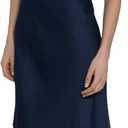 Maggy London Women's High Neck Floor Length Fit and Flare Halter Dress for Women | Formal Dresses for Women (Blue) 10 US
